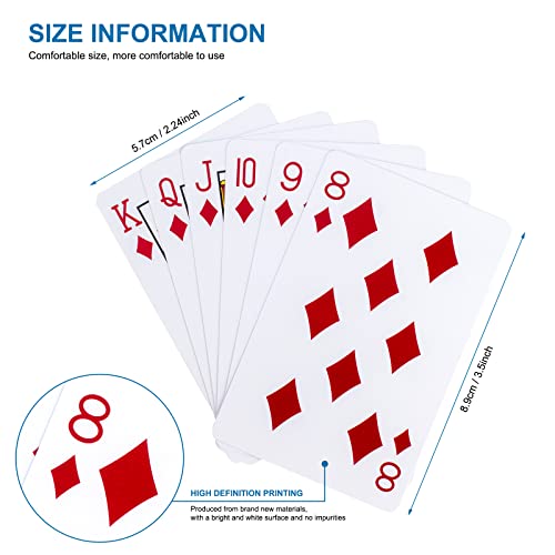 SWINILAYA Playing Cards – 2 barajas de plástico resistente al agua – Tarjetas de póquer profesionales premium para Texas Holdem Poker