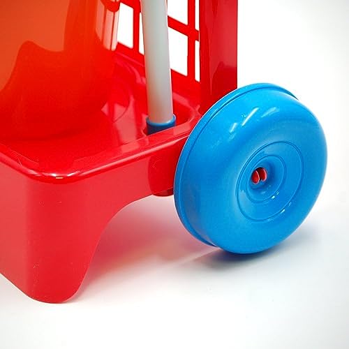 Tachan - Carrito de Limpieza de Juguete en Caja - Incluye Varios Accesorios - Color Rojo - No Necesita Montaje - Dimensiones 56X30X19cm (CPA Toy Group 778T00696)