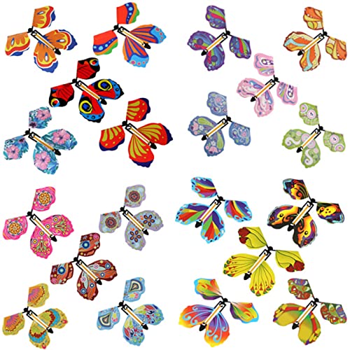 Tadpolez 20 Piezas Mariposa Voladora,Juguete De Mariposa Mágica Tarjeta Mágica Mariposa Niños Mariposa Mágica Plastico Magic Butterfly Toy Flying Butterfly Toy para Cumpleaños, Bodas, Aniversarios