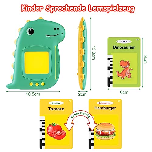 Tarjetas flash parlantes juguetes educativos Milduall Standard Deutsch Lernen Preescolar Máquina de aprendizaje con 224 palabras Juguete educativo temprano para niños 1 2 3 4 5 6 años regalo para