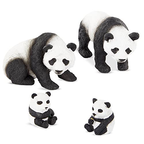 Terra by Battat – Giant Panda Family – Small Panda Bear Animal Toys for Kids 3-Years-Old & Up (4 Pc)