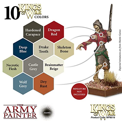 The Army Painter | Kings of War Undead Paint Set | 10 Colores Acrílicos para la Pintura de Muertos Vivientes y Máquinas de Guerra | Pintura de Modelos en Miniatura Wargames