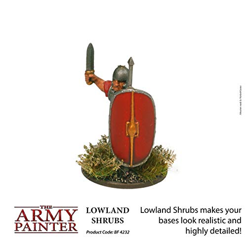The Army Painter Lowland Shrubs, 77 mechones de césped estático autoadhesivos en 3 tamaños, para bases de modelos, escenografía de terreno, bases de miniaturas y bases de diorama