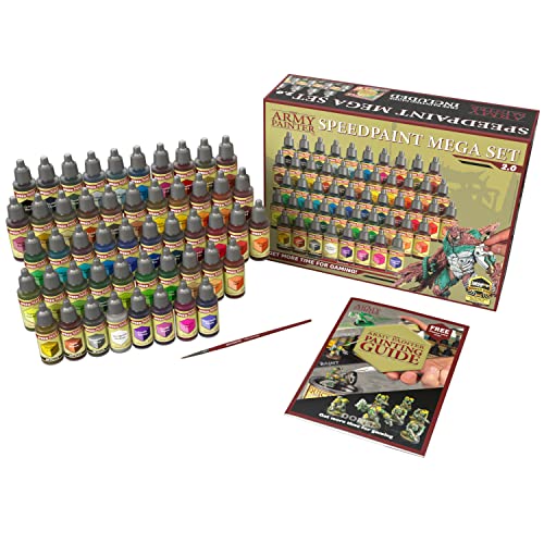 The Army Painter Speedpaint Mega Set 2.0, Botellas Con Gotero Inteligente De 18ml De 50 Acrylic Paint Set De Pintura Para Modelos Con Colores Acrílicos