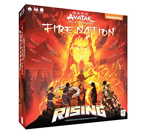 The OP USAopoly - Avatar The Last Airbender: Fire Nation Rising - Juego de Mesa cooperativo - con héroes y Villanos de Avatar - Aang, Katara, Sokka y más - 10+ años - 1-5 Jugadores - Inglés