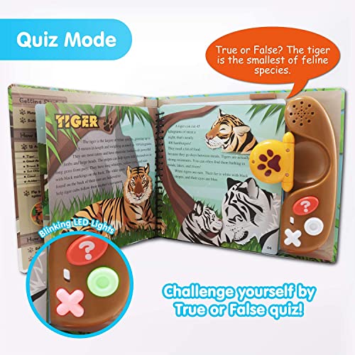 Think Gizmos Animal Kingdom Habitat Libro de aprendizaje interactivo – Aprende sobre los animales y sus hábitats con juegos de preguntas para niños a partir de 3 años