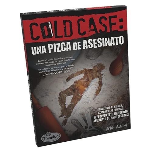 ThinkFun - Cold Case 2: Una Pizca de Asesinato, Escape Room, Juego de Lógica e Investigación para Adultos, 1-4 Jugadores, Edad 14+ Años, Versión Española