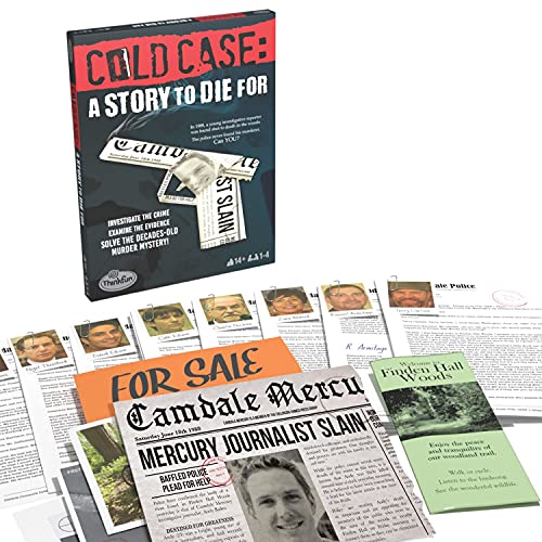 Thinkfun Cold Case Files - A Story To Die For - Murder Mystery Game for Adults and Kids Age 14 Years Up