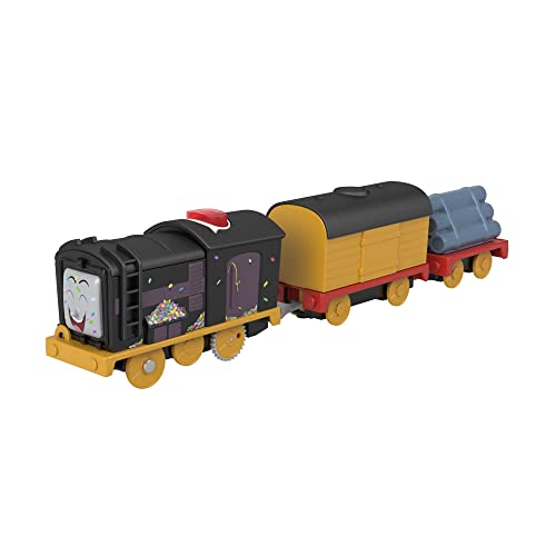 Thomas & Friends HNN85 - Tren de Juguete parlante con Sonidos y Frases, versión en inglés del Reino Unido, Motor motorizado a batería con licitación, HNN85