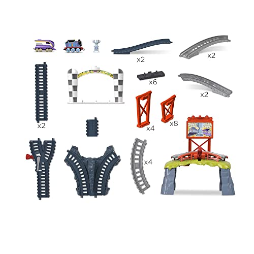 Thomas y sus amigos Carrera Copa de Sodor Pistas para coches de juguete con trenes y accesorios (Mattel HFW03)