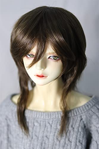 Tita-Doremi BJD Peluca de muñeca articulada con bola de 1/3 8-9 pulgadas, 22-24 cm, Dollfie Pullip SD DOD DD marrón oscuro peluca de pelo (peluca solamente, no una muñeca)