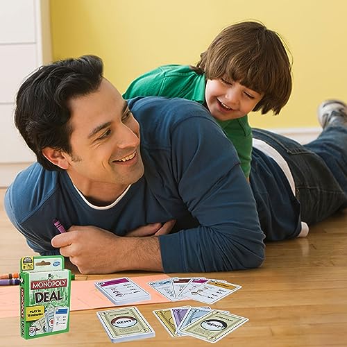 Tomicy Monopoly Cartas Juegos de Tablero Monopoly Deal Juego de Cartas Juegos de Estrategia Juego de Mesa Familiar e Hijos para 2-5 Personas (versión inglesa)