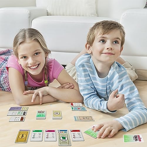 Tomicy Monopoly Cartas Juegos de Tablero Monopoly Deal Juego de Cartas Juegos de Estrategia Juego de Mesa Familiar e Hijos para 2-5 Personas (versión inglesa)