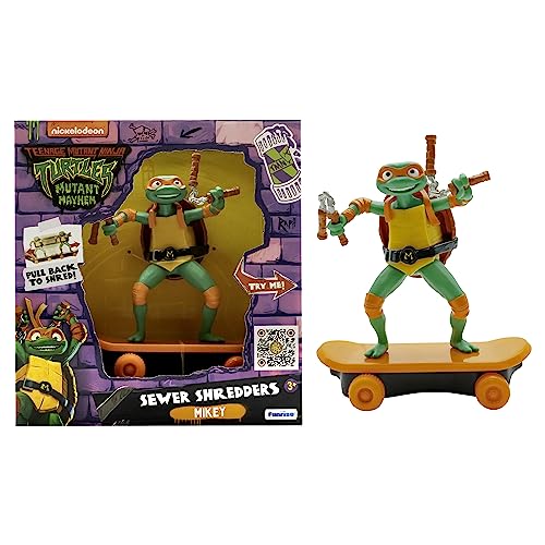 Tortugas Ninja – Michelangelo - Figura de Acción en el Skate de la Película Caos Mutante – Funrise (71058)