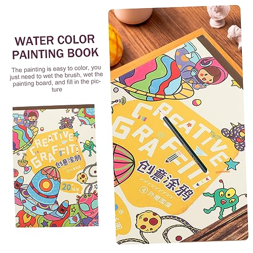 TOYANDONA Libro De Graffitis Para Niños Regalos De Cumpleaños Para Niños Libro De Colorear De Agua Para Niños Libro De Dibujo De Bricolaje Papel Espesar Pintura De Acuarela Alumnos
