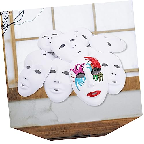 Toyvian 12 Piezas Máscara Blanco Paseo Hombres y Mujeres Facebook