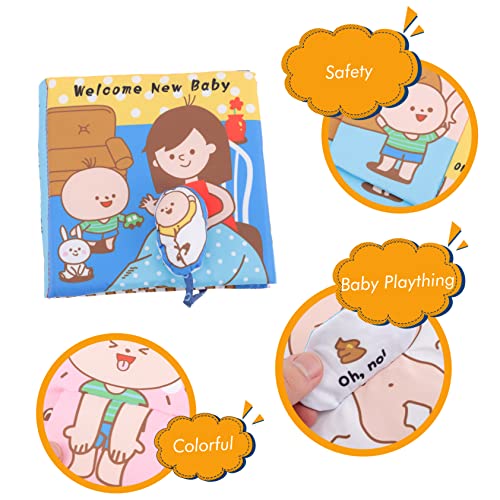 Toyvian Libro De Educacion Temprana Juguetes Educativos para Bebés Libros De Baño Libros De Tela para Libros para Libro De Bebé Paño Niño Papel Sonajero Tómate Un Baño