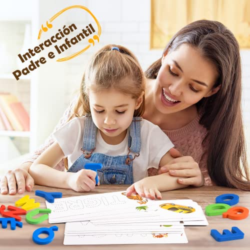 Tragik Juguetes Educativos para Niños 3-8 Años, Puzzle para Aprender a Leer Escribir Juegos Pizarra Infantiles Smart Games Juguetes Montessori Regalos.