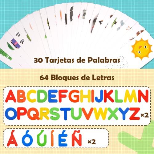 Tragik Juguetes Educativos para Niños 3-8 Años, Puzzle para Aprender a Leer Escribir Juegos Pizarra Infantiles Smart Games Juguetes Montessori Regalos.