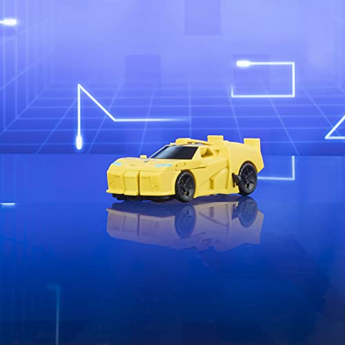 Transformers Figuras EarthSpark - Figura de Bumblebee de 10 cm - Cambiador de 1 Paso con Giro - Figuras Robot para niños y niñas a Partir de 6 años
