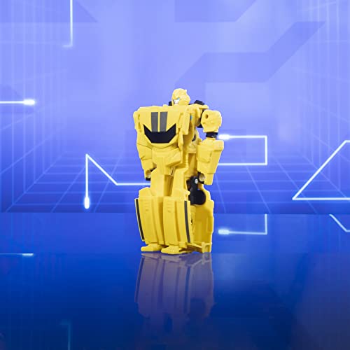 Transformers Figuras EarthSpark - Figura de Bumblebee de 10 cm - Cambiador de 1 Paso con Giro - Figuras Robot para niños y niñas a Partir de 6 años
