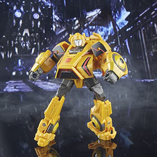 Transformers Studio Series - Figura 01 - Transformers: War for Cybertron - Figura Deluxe Class Gamer Edition Bumblebee de 11 cm