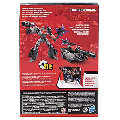 Transformers Studio Series Voyager 04 Batalla por Cybertron Gamer Edition Megatron Figura de acción de 16,5 cm