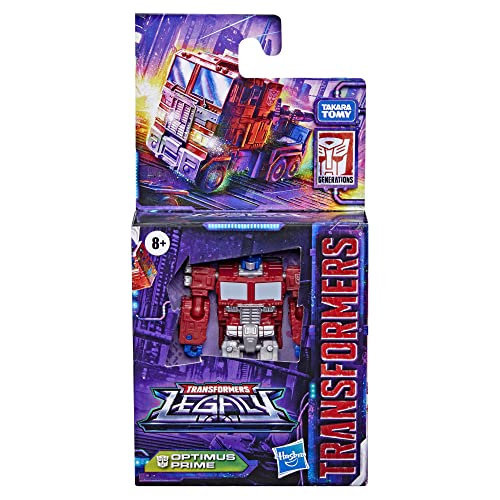 TRANSFORMERS Toys Generations Legacy Core Optimus Prime Figura de acción - 8 en adelante, 3.5 Pulgadas, Multicolor (F3508)