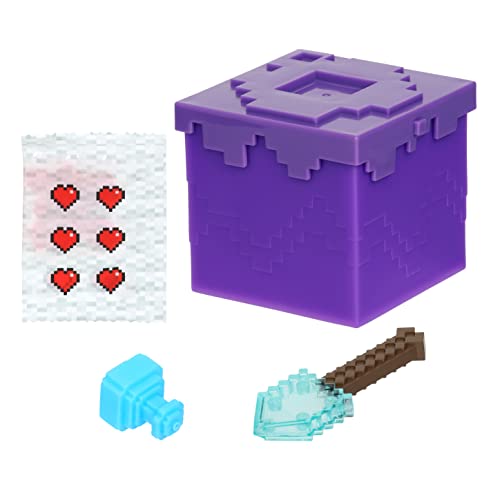 TREASURE X 41698 Caves & Cliffs Oberwelt - Juego de Juegos con 10 Niveles de Aventura y 1 de 12 Figuras de Minecraft para coleccionar y Tener la Oportunidad de Crear Tesoros con Revestimiento de Oro