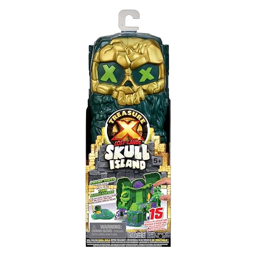Treasure X Mini Set de Juego Tour pantanoso Lost Lands Skull Island, 15 Niveles de Aventura. Frustra las trampas y descubre 2 Figuras Miniaturas. ¿Encontrarás un tesoro de oro real?