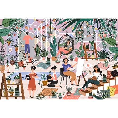 Trefl 1500 Elementos-Cartón Grueso, Bio, Plantas, Relajación, Puzzles Modernos, Entretenimiento Creativo para Adultos y Niños a Partir de 12 Años, Color uft Everyday Joy: Botanic Vibes (26205)