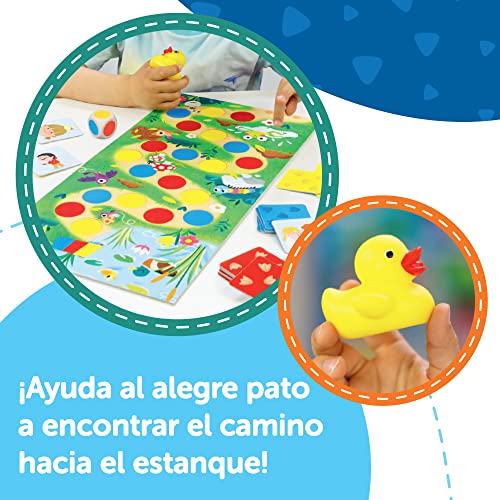 Trefl - Funny Duck, primer juego de mesa - Juego de mesa para los más pequeños, pato de goma, elementos grandes, juego cooperativo con tareas para niños pequeños, aprender jugando, 02341