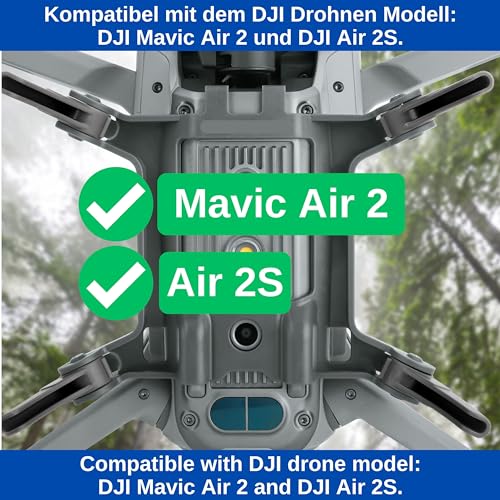Tren de aterrizaje para drones, 1 juego, compatible con DJI Air 2, DJI Air 2S, patas de aterrizaje para proteger cardán y subsuelo, base para aterrizaje suave, aterrizaje de piernas de dron, soporte