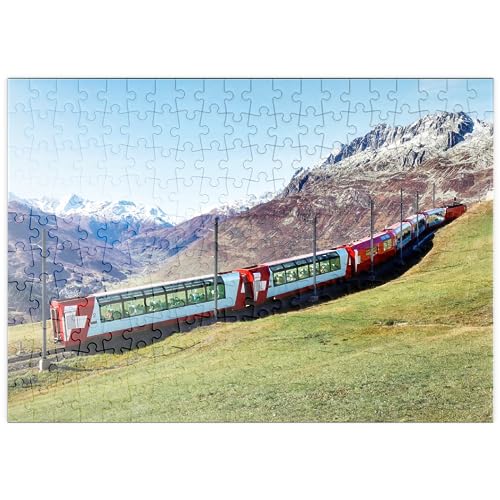 Tren Panorámico En Andermatt, Uri, Suiza - Premium 200 Piezas Puzzles - Colección Especial MyPuzzle de Puzzle Galaxy