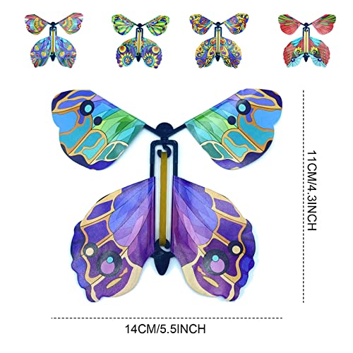 TSHAOUN 16 Piezas Mariposa Voladora mágicas, Mariposas Magic, Flying Butterfly Toy, Tarjeta Mágica Mariposa niños para Regalos de Cumpleaños, Educación Infantil, Regalos Sorpresa (Color Aleatorio)
