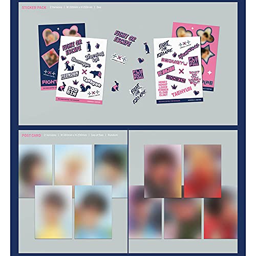 TXT The Chaos Chapter : Fight or Escape 1st Repackage Album Tomorrow X Together [+Extra Photocard and Sticker] (Escape ver)