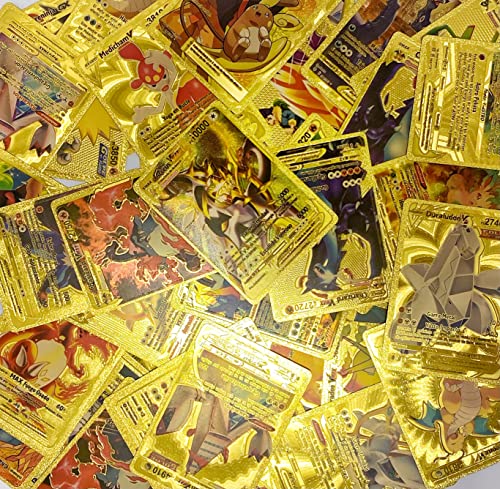 UBIK 20 Cartas Doradas PVC Cartas Idioma Inglés Nuevo Cartas Version Inglés de Coleccion Cartas Especia Alta Potencia (Oro)
