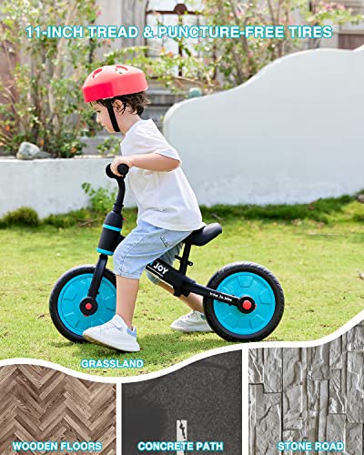 UBRAVOO Fit 'n Joy Bicicleta de Equilibrio 4 en 1 con Pedales y Ruedas de Entrenamiento, Triciclo para Andar en Bicicleta para niños pequeños 2-5
