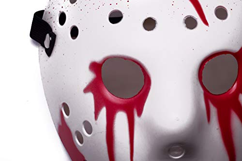 Ultra Rojo Sangre y Blanco Ensangrentado Máscara de Adultos Máscara de Asesino de Halloween Máscara de Hockey Festival Máscaras de Piratas Informáticos Disfraz vS Cosplay Horror Hombres Mujeres