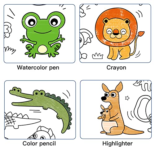 Umitive Rollo Papel Pintar Niños, Papel de Pintura Infantil para Colorear 30 * 300cm Sin Duplicación de Patrones Para Niños de 3 años + (Animal)