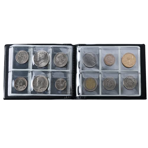 Uncle Paul CS42BK - Álbum para colección de monedas (60 compartimentos, 35 x 35 mm), color negro