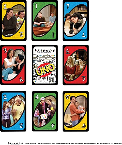 UNO Friends - Juego de cartas para familia, adultos y noches de fiesta, coleccionable inspirado en la serie de televisión