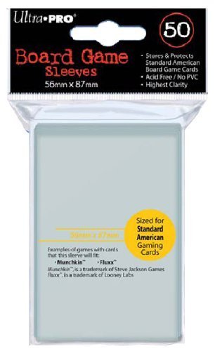 UP - Board Game Sleeves - American Standard 56x87mm (50 Sleeves)