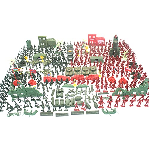 URFEDA Juego Militar Figuras Militares de Plástico 330 Pcs, Set con Soldados Miniaturas, Tanques, Aviones, Banderas Military Modelo para Niños y Adultos, (HYDS03-00526)