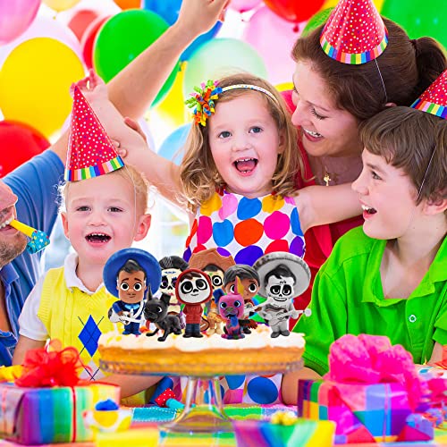 UZSXHJ Coco Mini Juego de Figuras,8Pcs Mini Figuras Set,Decoración de Pastel Coco Decoración de Pastel de cumpleaños de Dibujos Animados para Cumpleaños Decoración de La Torta del Fiesta Suministros