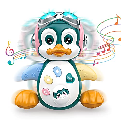 Vanmor Juguetes Musicales para Bebés, Juguete De Pingüino para Bebés De 6 a 12 Meses, Juguete Interactivo De Aprendizaje para Bebés, Sonidos Y Luces, Regalos De Juguetes Tempranos 6 9 12 24 Meses