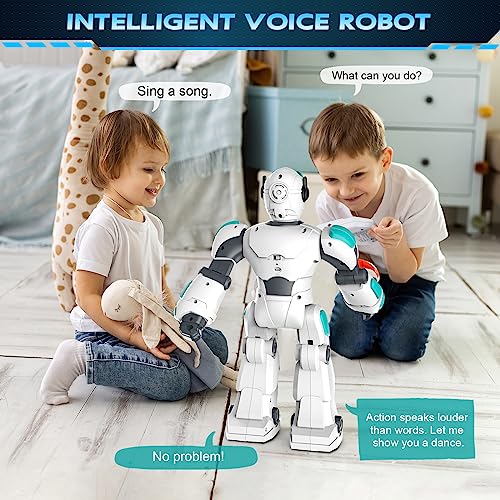 VATOS Robot de Control Remoto para niños Extra Grande, Robot RC programable de 40 cm con Canto, Baile, detección de Gestos y Control de Voz, Robot Inteligente para niños pequeños y niñas 3 4 5 6 8+