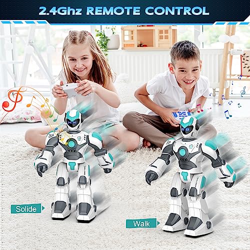 VATOS Robot de Control Remoto para niños Extra Grande, Robot RC programable de 40 cm con Canto, Baile, detección de Gestos y Control de Voz, Robot Inteligente para niños pequeños y niñas 3 4 5 6 8+
