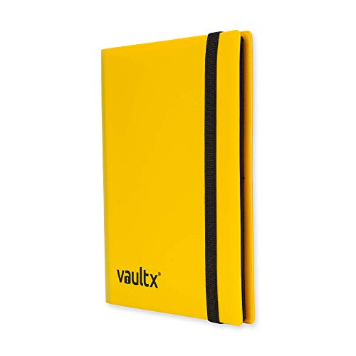 Vault X Binder - Carpeta para Cartas Coleccionables - 4 Tarjetas por Pájina - 160 Bolsillos de Inserción Lateral para TCG (amarillo)