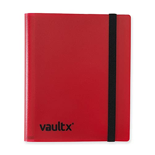 Vault X Binder - Carpeta para Cartas Coleccionables - 4 Tarjetas por Pájina - 160 Bolsillos de Inserción Lateral para TCG (rojo)